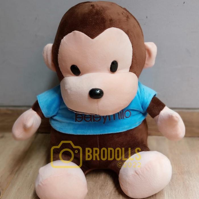 Gambar BONEKA MONYET LUCU MONKEY BABY MILO KADO UNIK BABYMILO MURAH HALUS - Biru dari brodolls undefined Tokopedia