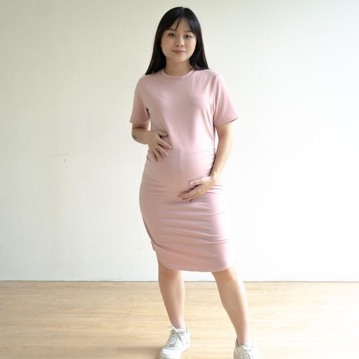 Gambar Hellomommy - Kaylee Dress - Maternity Dress - Pink, XL dari Hellomommy.id undefined Tokopedia