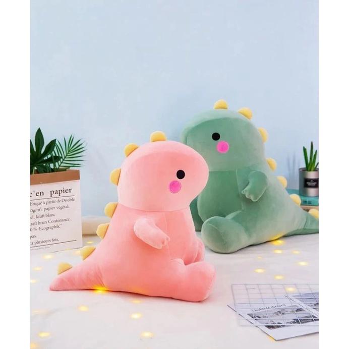 Gambar Boneka Dinosaurus Bahan Plush Lembut Warna Pink / Biru / Hijau - panta dari Tukuboneka Store undefined Tokopedia
