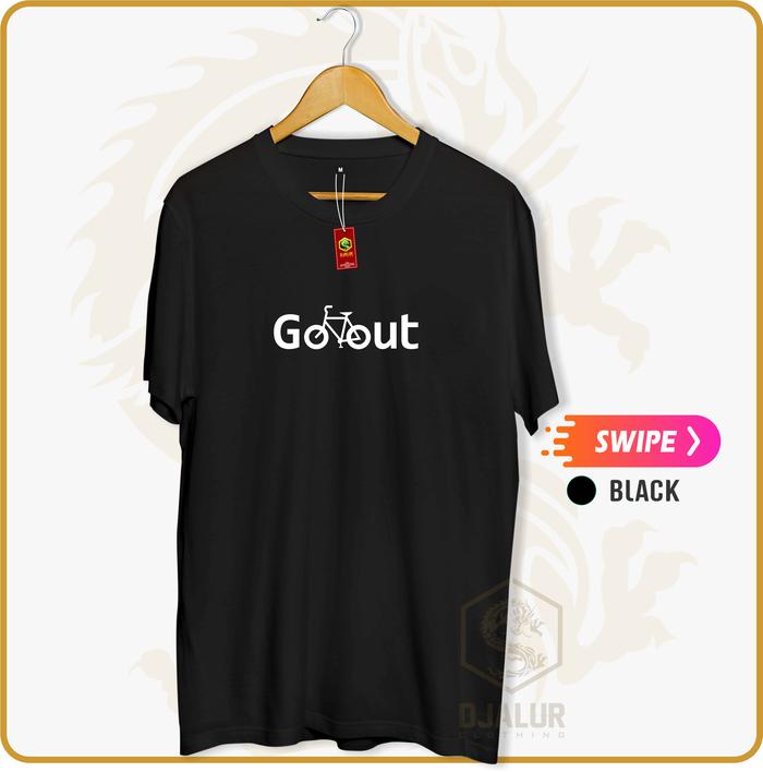 Gambar Kaos Go Out Kaos Distro Outdoor pria wanita - Djalur Clothing - Hitam, S dari Djalur Clothing undefined Tokopedia