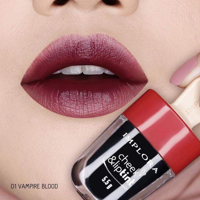 Gambar IMPLORA Cheek & Lip Tint - Vampire Blood | Cherry Bomb | Candy Apple - 1-Vampire Blood dari etienne_skincare undefined Tokopedia