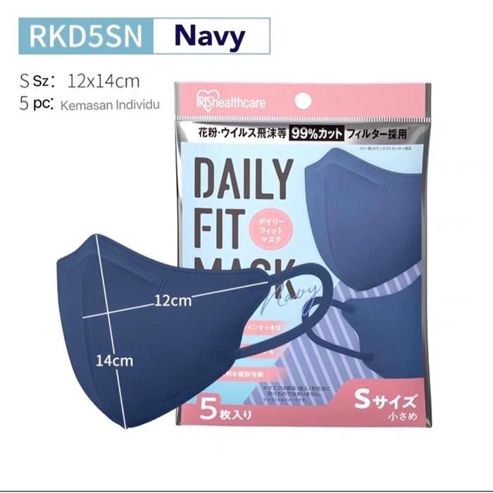 Gambar Japan Brand IRIS Healthcare Masker 3D Duckbill 3 ply extra ringan - Navy S dari La Floret Shop undefined Tokopedia
