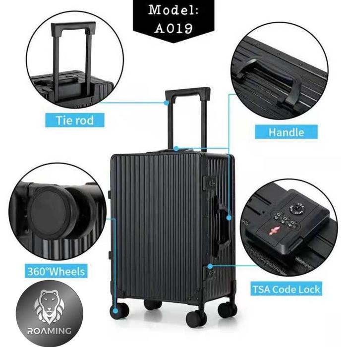 Gambar Koper 20 Inch Roaming A019 Semi Aluminium TSA Kabin Premium Anti Pecah - Silver dari GROSIR TAS KOPER JAKARTA undefined Tokopedia
