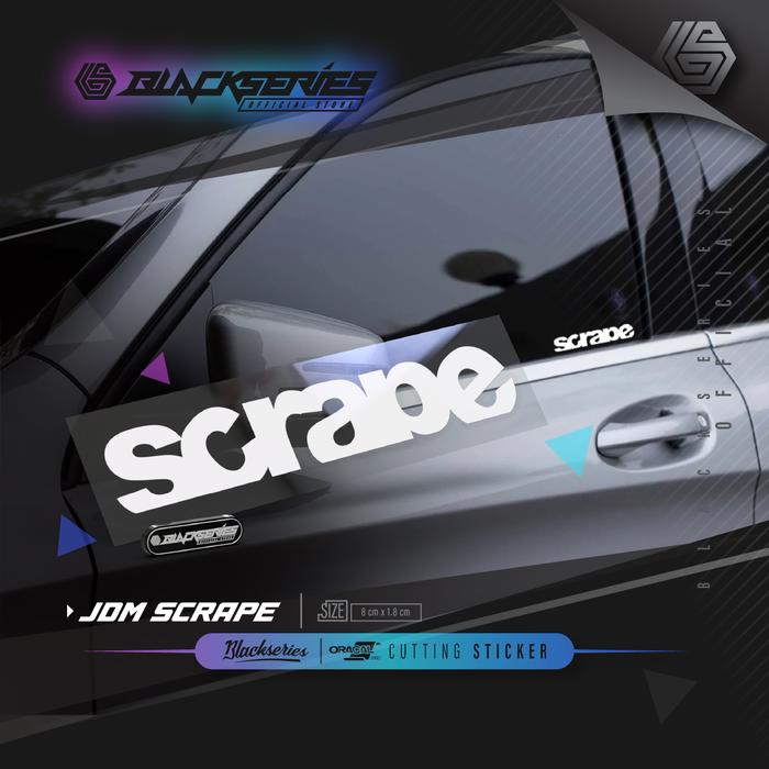 Gambar Stiker JDM | Stiker Scrape | Cutting Stiker JDM | JDM | Scrape - Putih dari Blackseries Official Store undefined Tokopedia