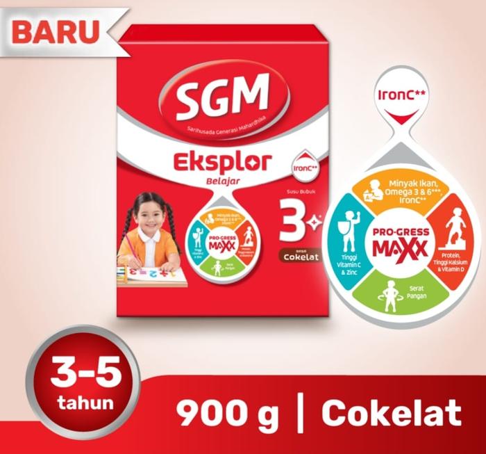 Gambar SGM Eksplor 3+ Coklat 900gr susu pertumbuhan 1-3 tahun dari Kid's Corner Susu undefined Tokopedia