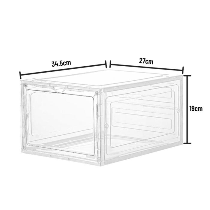 Gambar [VISIBLE] Sneakers Box Front Open Transparent Extra Large AJ High - Transparent dari BXST Official Store Kota Tangerang Tokopedia