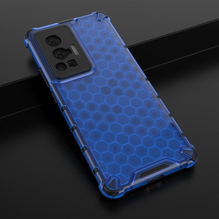 Gambar Hexagon Case VIVO X70 Pro Hardcase+Silikon Cover Bumper Armor - Biru dari nucleo undefined Tokopedia