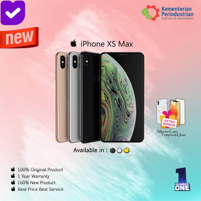 IPHONE XS MAX 256GB 256 GARANSI TAHUN TERMURAH GOLD SILVER GREY Silver,  256GB GRNS3BLN