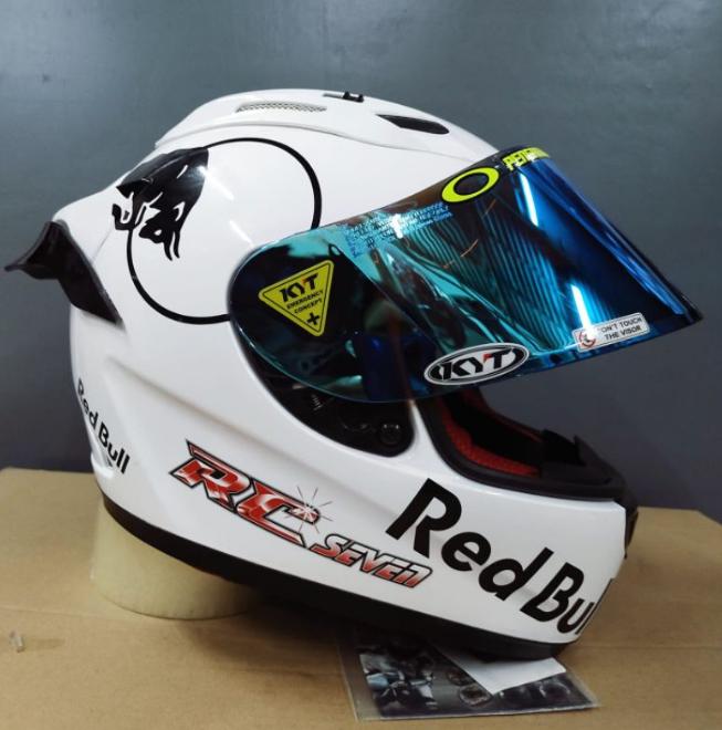 Gambar PROMO helm full face kyt Rc Seven Putih paket ganteng AFAAHASTORE - Putih, M dari AFA-AHA STORE undefined Tokopedia