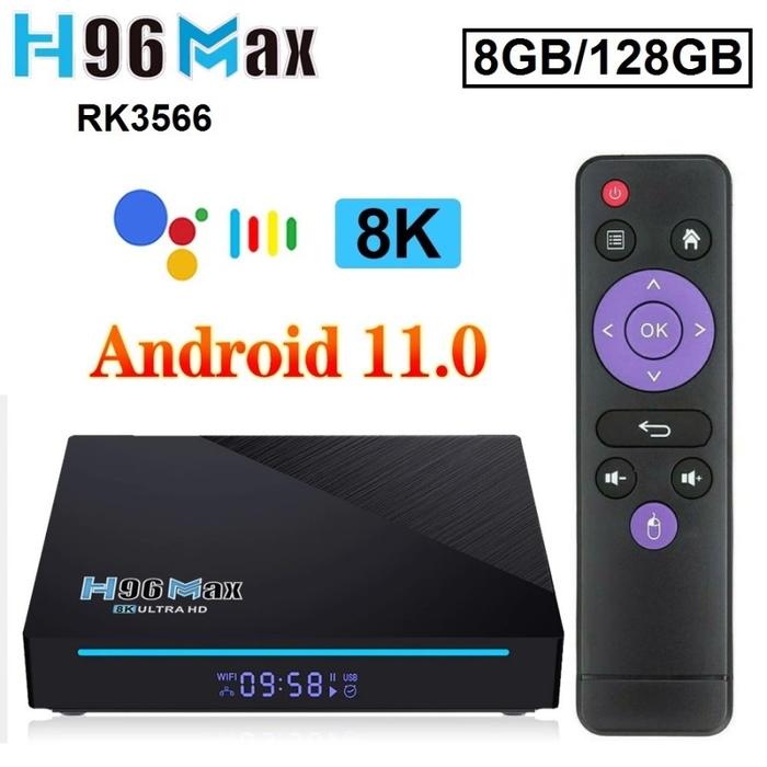 Gambar H96 MAX RK3566 - Android OS Smart TV Box 8K UHD - RAM 4GB ROM 128GB - 8/128 dari Skytonic Store undefined Tokopedia