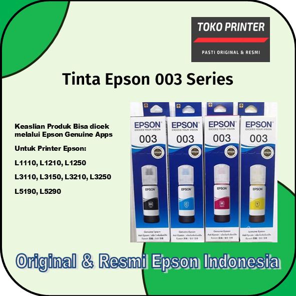 Gambar Tinta Epson 003 Original Tinta Printer Epson L3110 L3210 L1110 L3250 - Black dari Toko Printer Bandung undefined Tokopedia