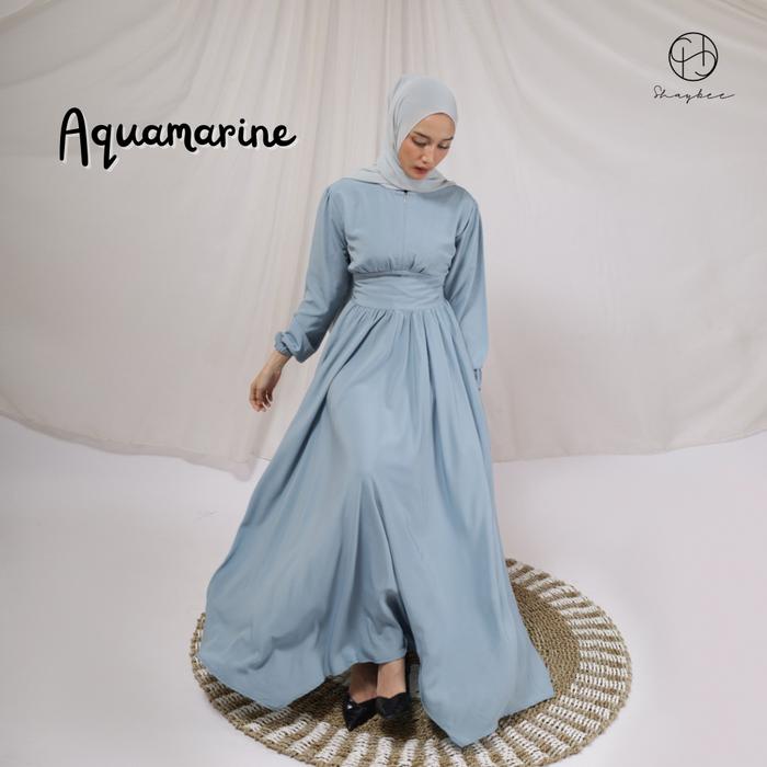 Gambar Seraya Dress | Shaybee.id | Bahan Belle - aquamarine dari Shaybee undefined Tokopedia