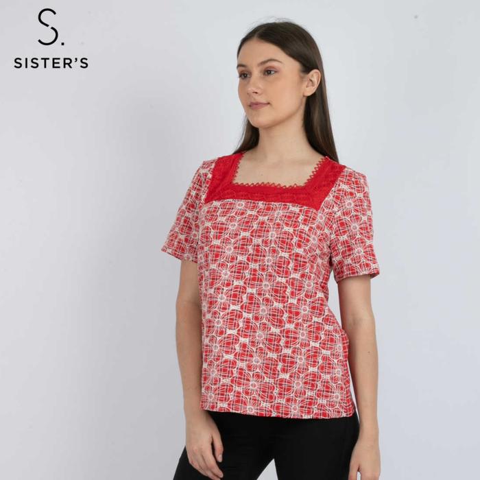 Gambar *Ready Stok* SISTER'S - Atasan Katun S7282 (JS) - Merah, M dari Sisters Fashion Group undefined Tokopedia