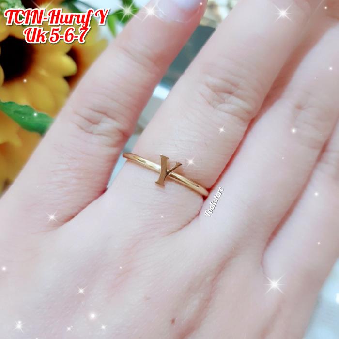 Gambar CINCIN HURUF INITIAL TITANIUM PERHIASAN AKSESORIS WANITA - Y, 5 dari Kedai Jakarta undefined Tokopedia