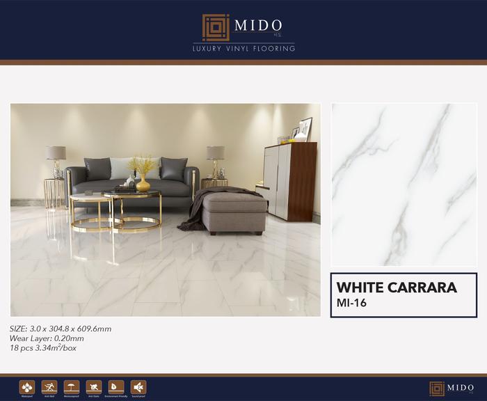 Gambar Vinyl Flooring MIDO Motif Stone / Lantai Vinyl Tile Mido Motif Semen Tebal 3mm / Karpet Lantai Motif Marmer untuk Ruang Tamu / Kantor - M1 - 16 dari Unique Carpet & Decoration undefined Tokopedia