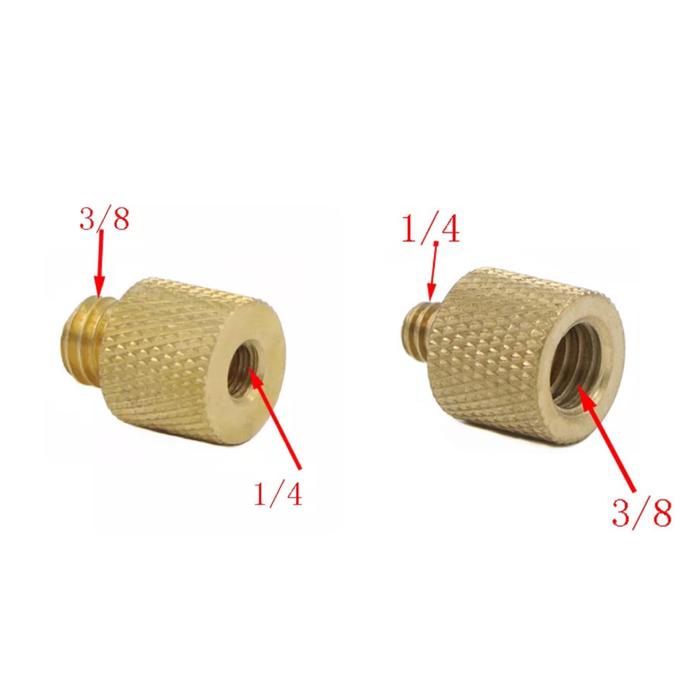 Gambar Adapter screw baut set 1/4” to 3/8” + 3/8” to 1/4” kuningan - 1/4"+3/8" 2pcs dari ECLIPS WERK undefined Tokopedia