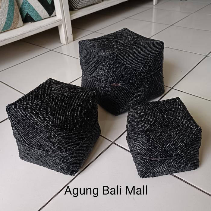 Gambar Beaded box set of 3/box manik-manik dekorasi/Balinese beaded box set dari AGUNG BALI MALL undefined Tokopedia