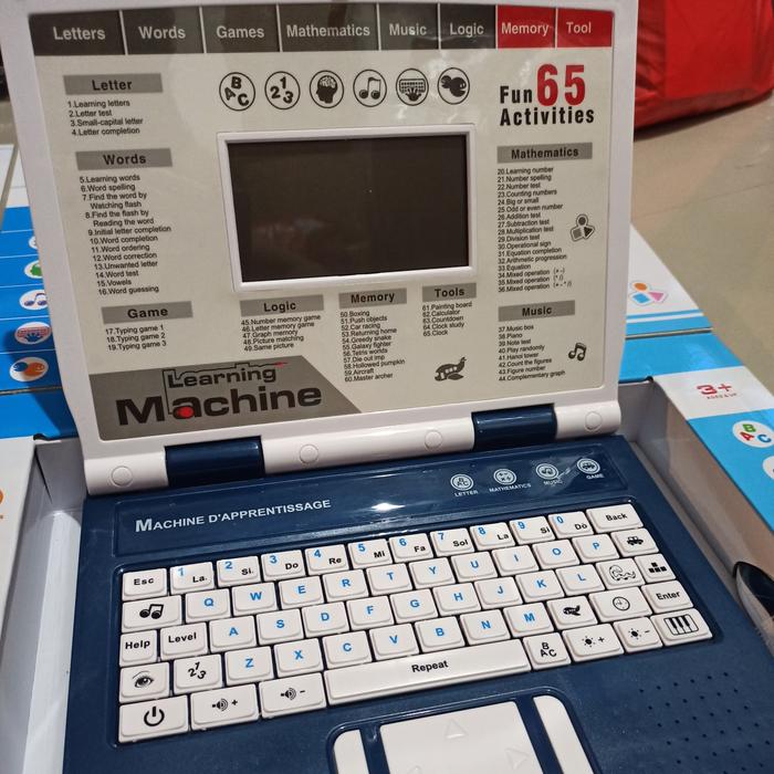 Gambar Mainan edukasi alat bantu belajar learning machine laptop notebook anak  Educational Toy - Biru dari Mainan ok undefined Tokopedia
