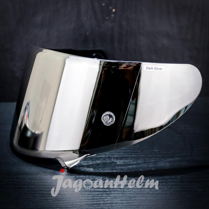 Gambar VISOR HELM NHK GPR TECH | FLAT VISOR | GP R TECH ORIGINAL - DARK SILVER dari JAGOAN HELM undefined Tokopedia