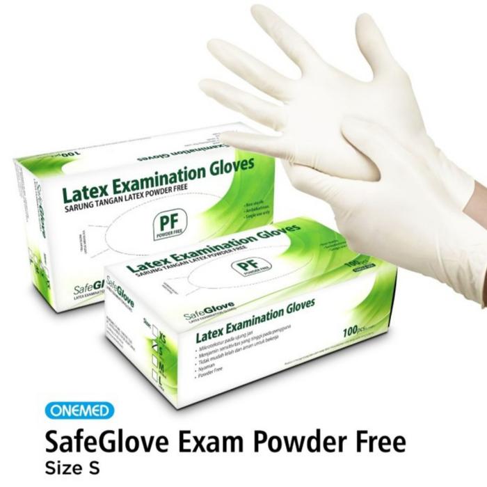 Jual Sarung Tangan Safeglove Latex Medis Non Powder Box 100pc L