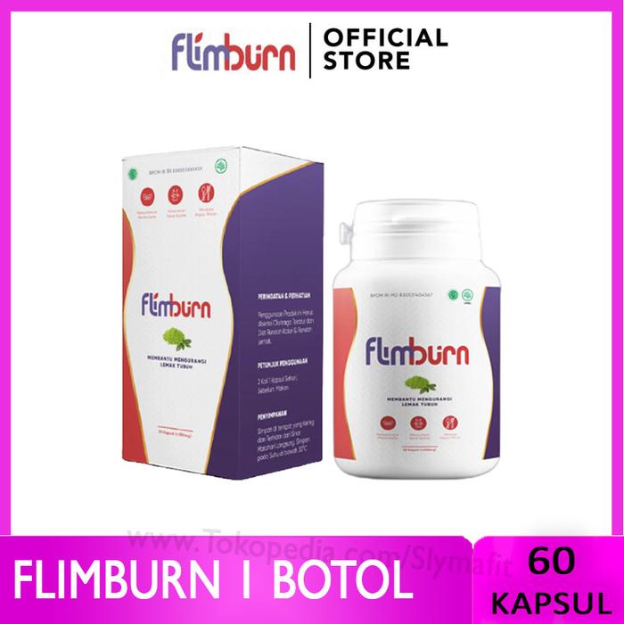Gambar FLIMBURN 1 Botol isi 60 Kapsul Pembakar Lemak Tubuh Fat FLIM BURN dari Slymafit undefined Tokopedia
