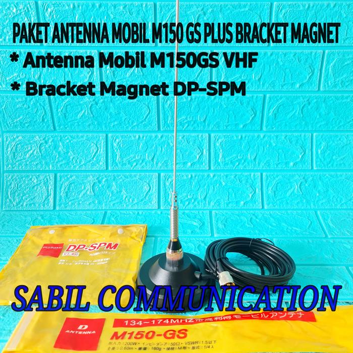 Jual PAKET ANTENA RADIO RIG MOBIL VHF M150 GS PLUS BRACKET MAGNET DP ...
