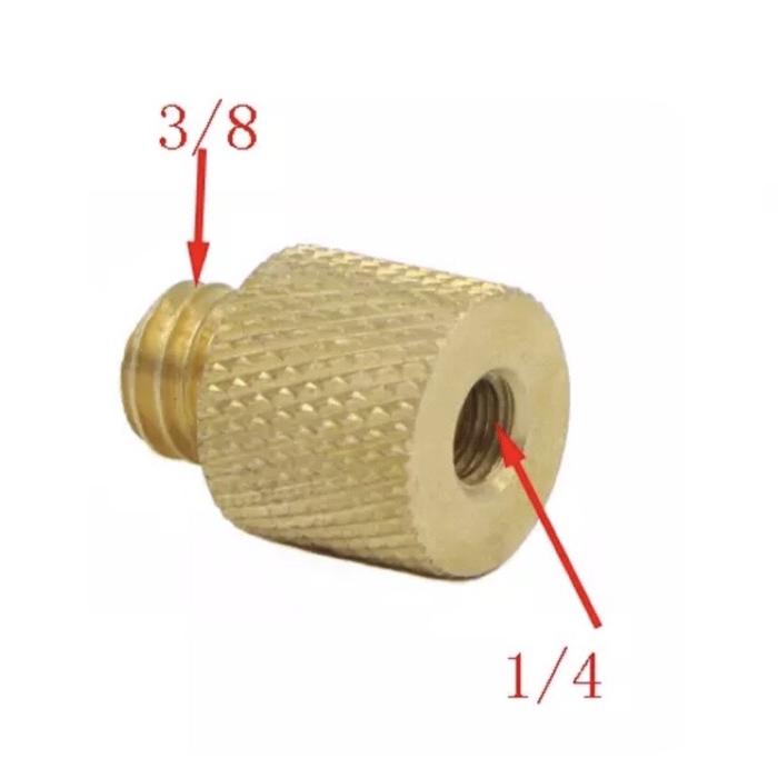 Gambar Adapter screw baut set 1/4” to 3/8” + 3/8” to 1/4” kuningan - 1/4"-3/8" dari ECLIPS WERK undefined Tokopedia