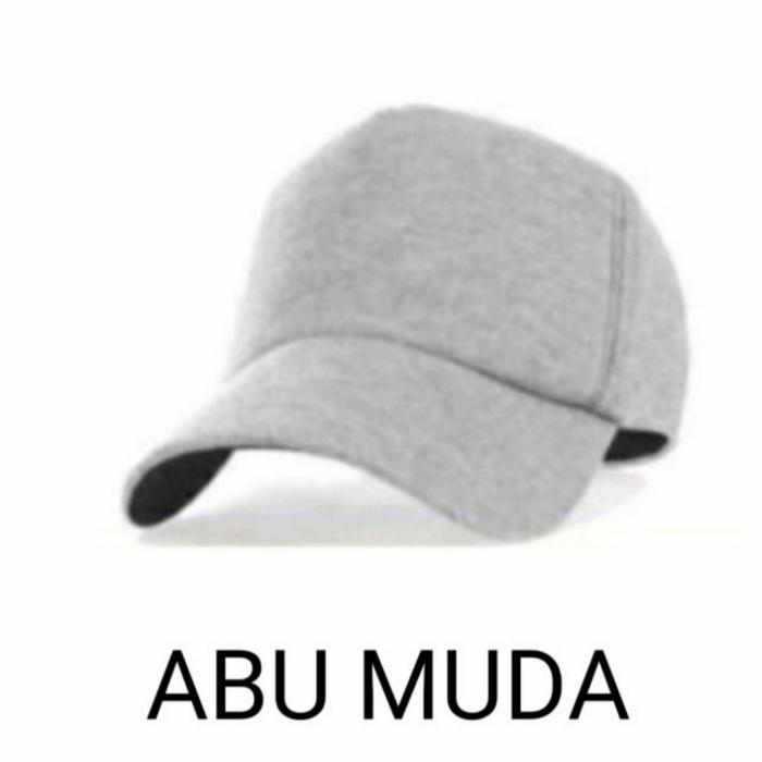 Gambar Topi Tanpa Setelan Belakang / Topi Build up - Abu Muda dari RY ACC undefined Tokopedia