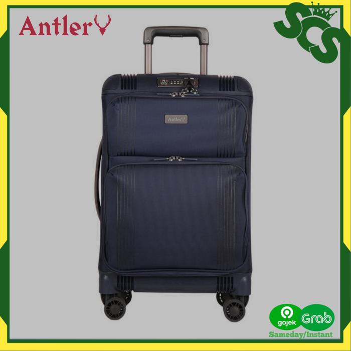 Gambar Koper Antler TITUS 39061 Cabin Size 20" (56 Cm) USB Phone Charger Port - Biru dari SMART CHOICE SHOPPING undefined Tokopedia