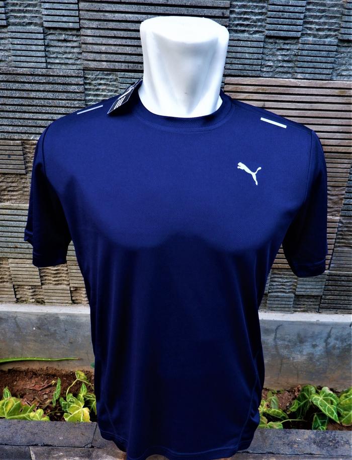 Gambar KAOS OLAHRAGA PUMA PRIA DRYFIT RUNNING TENNIS GYM BELADIRI - Navy, XXL dari atasportyk undefined Tokopedia