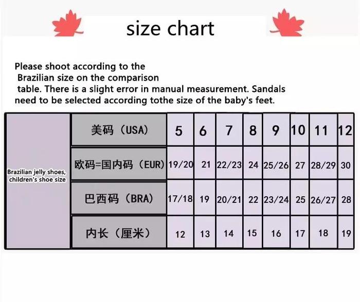 Size Guide Mini Melissa Size Size Chart Mini Melissa Sale Size 13