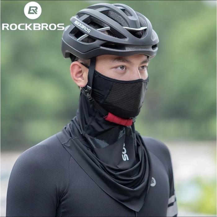 Gambar ROCKBROS Masker Olahraga Sepeda MZ004 Face Mask Ear Strap Anti Panas Quick Dry Modal Hitam Abu Putih Elastis Nyaman - Hitam dari Rockbrosindo Kota Surabaya Tokopedia