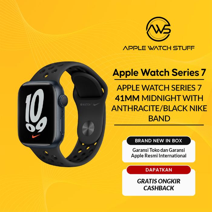 Jual Apple Watch Series 7 41mm Midnight with Anthracite/Black Nike Band -  Jakarta Barat - applewatchstuff | Tokopedia