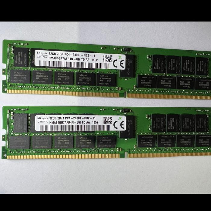 SKhynix 32GB 2Rx4 PC4-2400T-RB2-11 サーバー用DDR4メモリ 32GB4枚