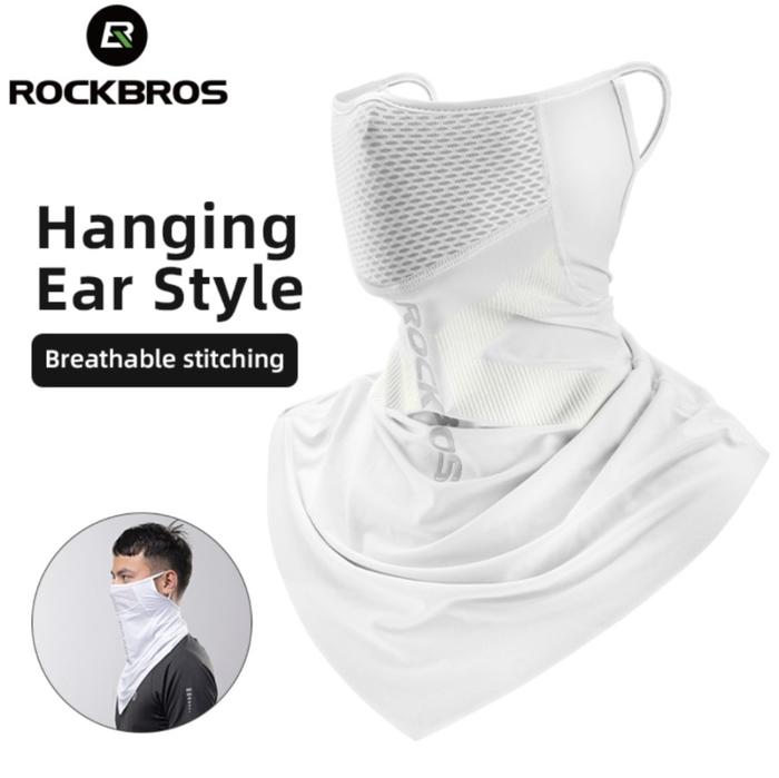 Gambar ROCKBROS Masker Olahraga Sepeda MZ004 Face Mask Ear Strap Anti Panas Quick Dry Modal Hitam Abu Putih Elastis Nyaman - Putih dari Rockbrosindo undefined Tokopedia