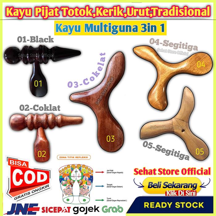 Gambar Alat Pijat Telapak Kaki Terapi Refleksi Urut Kerokan Masuk Angin Pijet - 05-Segitiga dari CV Sehat Store undefined Tokopedia