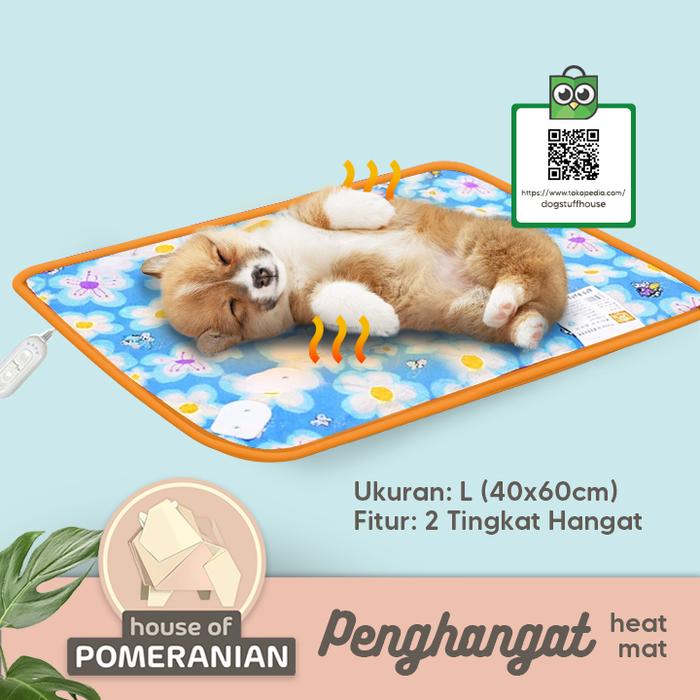 Gambar heating pet alas matras penghangat selimut hewan anjing kucing - 40x60cm dari House Of Pomeranian undefined Tokopedia