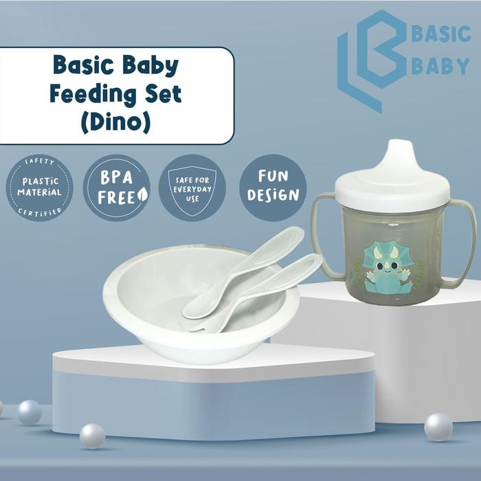 Gambar BASIC BABY FEEDING SET - GRAY DINO dari mybabycaresmg_NEW undefined Tokopedia