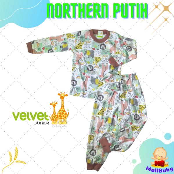 Gambar Velvet Junior Size 2345678910 Piyama Bayi Velvet Baju Bayi Panjang - Northern Putih, Ukuran 2 dari Mall-Baby undefined Tokopedia