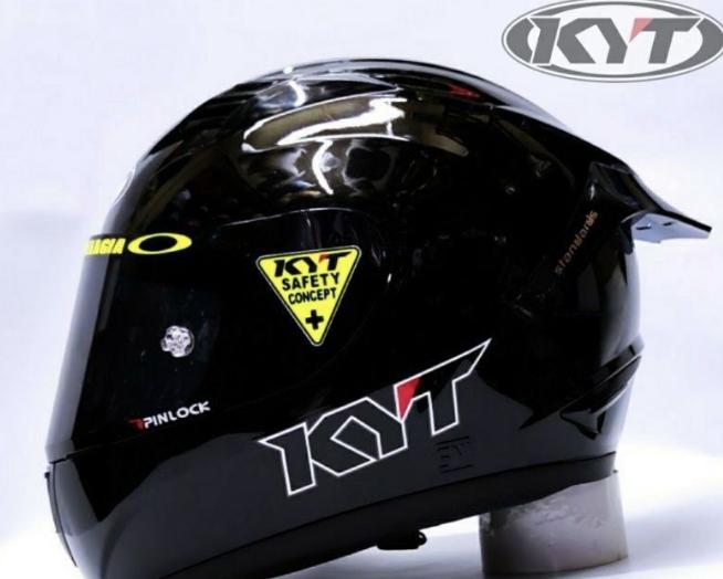 Gambar PROMO helm full face kyt r10 putih paket ganteng + kaca original AFAAH - Hitam dari AFA-AHA STORE undefined Tokopedia