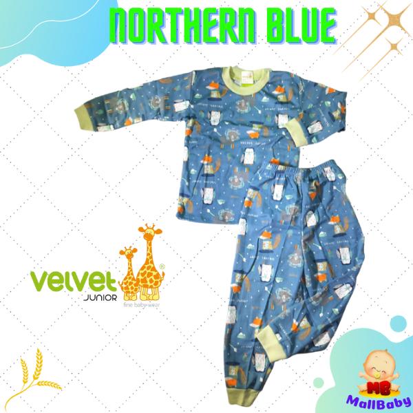 Gambar Velvet Junior Size 2345678910 Piyama Bayi Velvet Baju Bayi Panjang - Northern Biru, Ukuran 2 dari Mall-Baby Kota Tangerang Selatan Tokopedia