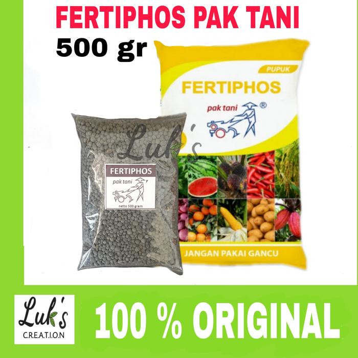 Gambar PUPUK FERTIPHOS PAK TANI HITAM 500 GR SP TSP pupuk fosfat dari Lukscreation undefined Tokopedia