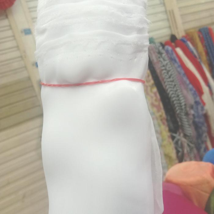 Gambar Kain Organza/Organdi silk polos meteran terbaru - Putih dari nasbani_textile undefined Tokopedia