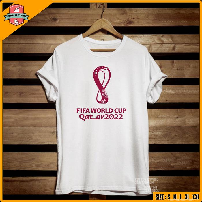 Gambar KAOS PIALA DUNIA - KAOS FIFA WORLD CUP - BAJU BOLA PIALA DUNIA 2022 02 - Putih, S dari Super Clothing Murah undefined Tokopedia