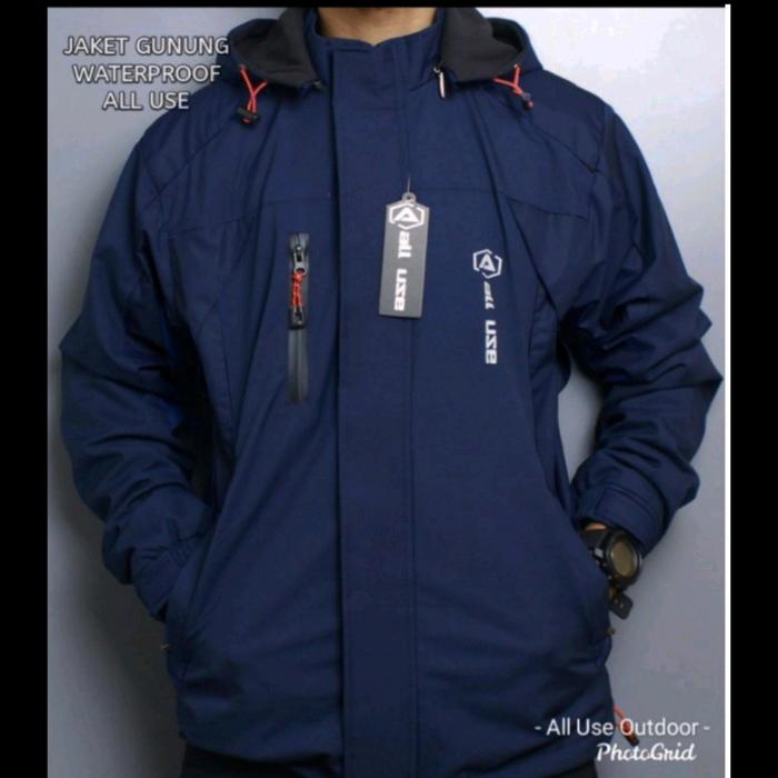 Gambar Jaket Gunung All Use Outdoor Big Size Pria Wanita Anti Air dan tahan angin Sport - Taslan Balon Waterproof - Full Nevy, XXL dari Alluse Outdoor Tasikmalaya undefined Tokopedia