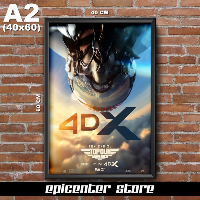 Gambar Poster Film Top Gun Maverick - 4DX 40x60 + Frame - Frame Hitam dari Epicenter Store ID undefined Tokopedia