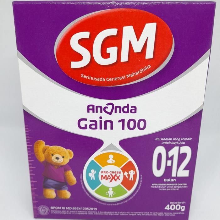 Gambar SGM Ananda Gain 100 0-12 400gr . Ed APRIL 2024 dari Asli medika undefined Tokopedia