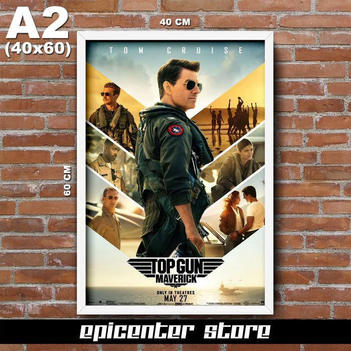 Gambar Poster Film Top Gun Maverick - Official 1 40x60 + Frame - Tanpa Frame dari Epicenter Store ID undefined 5 Tokopedia