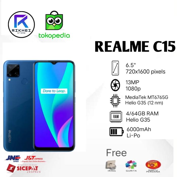 Gambar Realme C15 4/64GB GARANSI RESMI REALME INDONESIA - Biru dari rikhei-store undefined Tokopedia