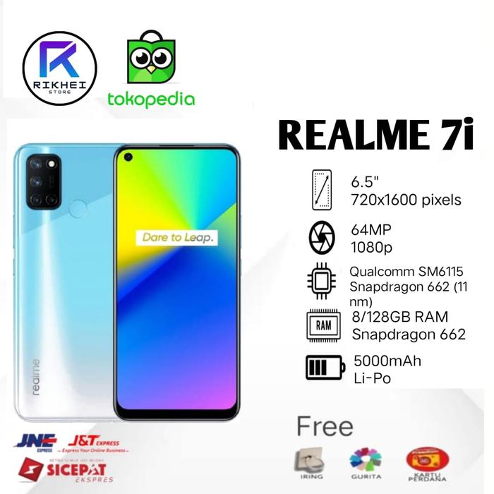 Gambar Realme 7i 8/128GB GARANSI RESMI INDONESIA - Biru Muda dari rikhei-store undefined Tokopedia
